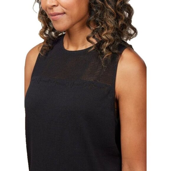 EQL by Kerrits Bit Of Breeze Sleeveless Sweater Size M Black Knit Equestrian - Picture 2 of 6